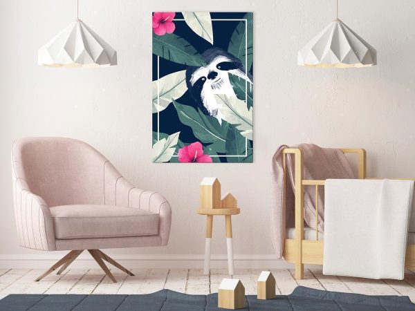 Canvas Print - Sloth in the Tropics (1 Part) Vertical