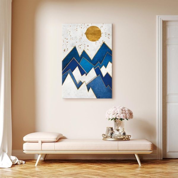Canvas Print - Snowy Peaks (1 Part) Vertical