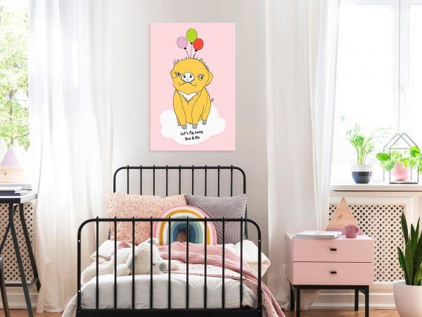 Canvas Print - Soaring Pig (1 Part) Vertical