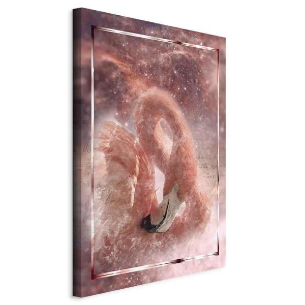 Canvas Print - Space Flamingo (1 Part) Vertical