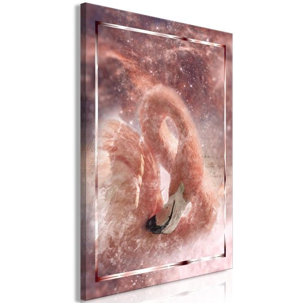 Canvas Print - Space Flamingo (1 Part) Vertical