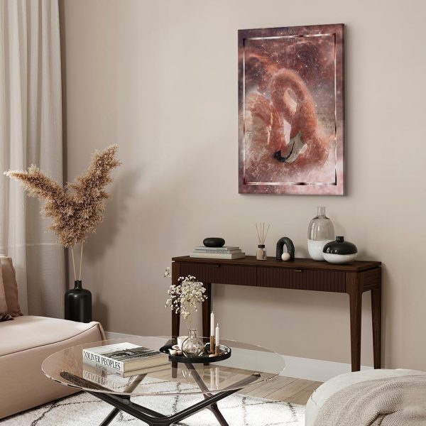 Canvas Print - Space Flamingo (1 Part) Vertical