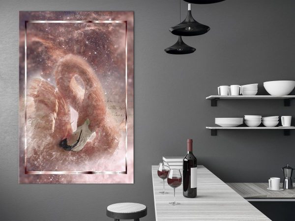 Canvas Print - Space Flamingo (1 Part) Vertical