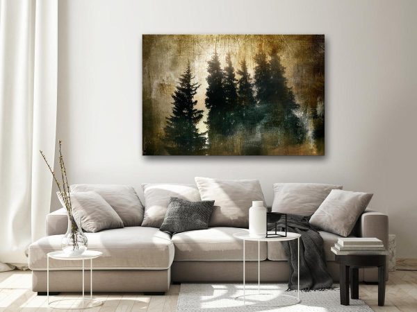 Canvas Print - Stately Spruces (1 Part) Wide