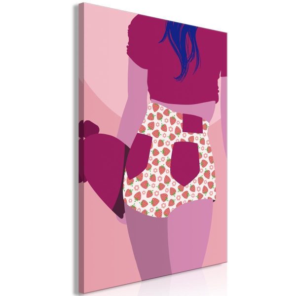 Canvas Print - Strawberries Shorts (1 Part) Vertical