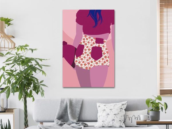 Canvas Print - Strawberries Shorts (1 Part) Vertical