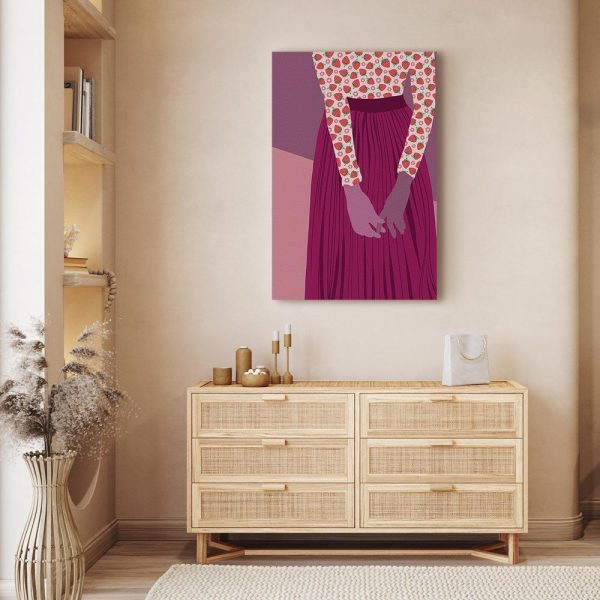 Canvas Print - Strawberry Lady (1 Part) Vertical