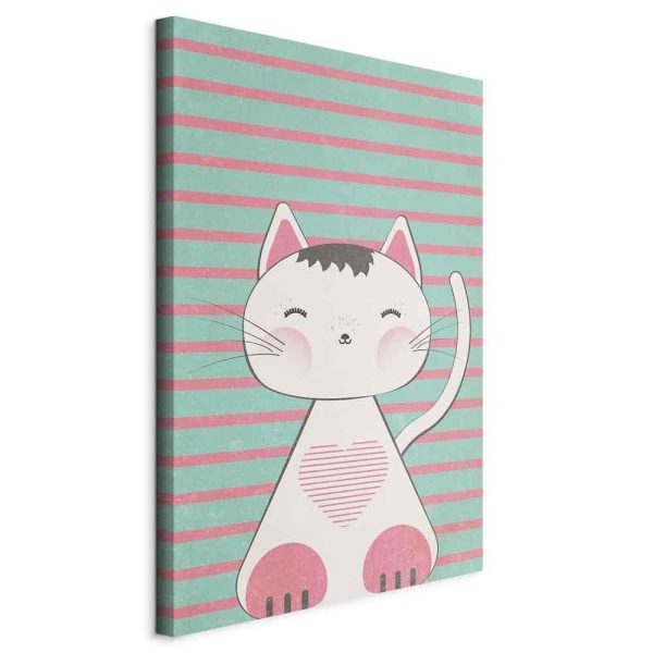 Canvas Print - Striped Kitten (1 Part) Vertical