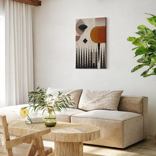 Canvas Print - Sun Behind the Mountains (1 Part) Vertical - Image 3
