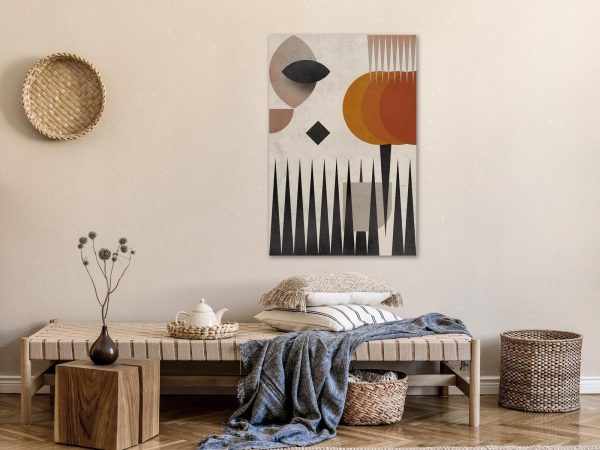 Canvas Print - Sun Behind the Mountains (1 Part) Vertical - Image 4