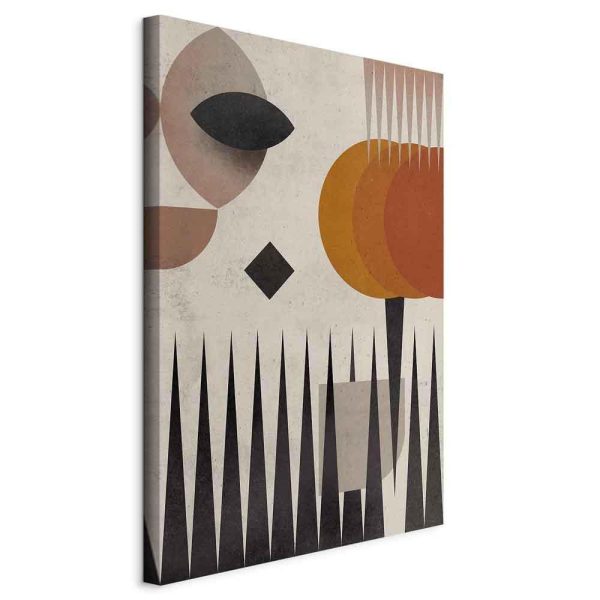 Canvas Print - Sun Behind the Mountains (1 Part) Vertical