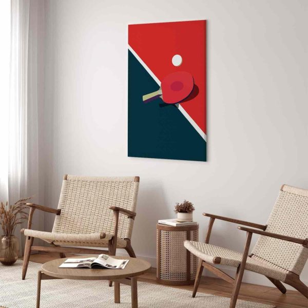 Canvas Print - Table Tennis - Racket and Ball on the Table - Image 2