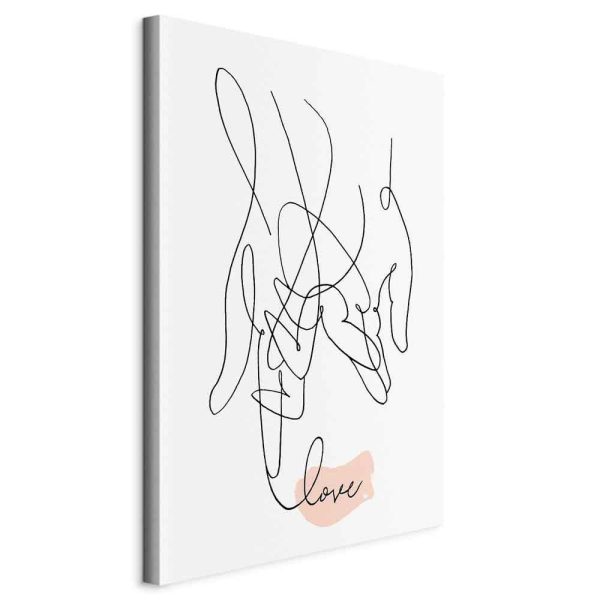 Canvas Print - Tangled Love (1 Part) Vertical