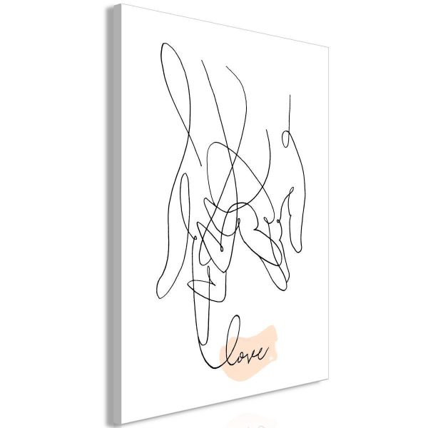 Canvas Print - Tangled Love (1 Part) Vertical