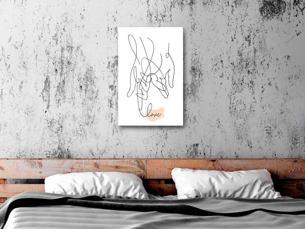 Canvas Print - Tangled Love (1 Part) Vertical