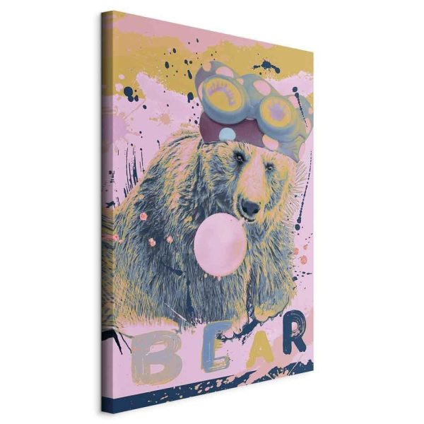Canvas Print - Teddy Bear and Balloon (1 Part) Vertical