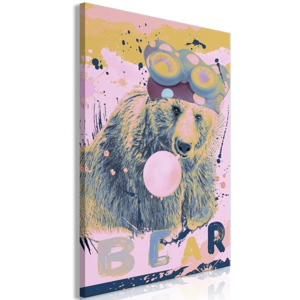 Canvas Print - Teddy Bear and Balloon (1 Part) Vertical