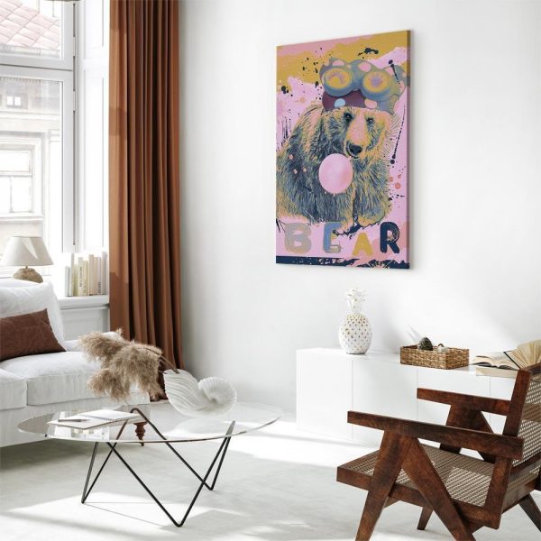 Canvas Print - Teddy Bear and Balloon (1 Part) Vertical