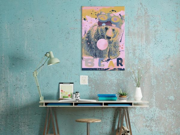 Canvas Print - Teddy Bear and Balloon (1 Part) Vertical