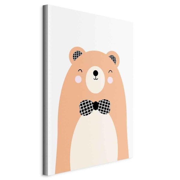 Canvas Print - Teddy Bear in Bow Tie (1 Part) Vertical