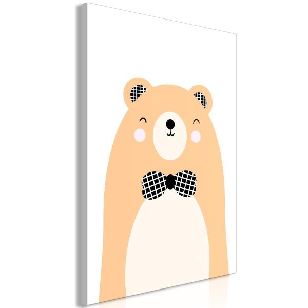 Canvas Print - Teddy Bear in Bow Tie (1 Part) Vertical
