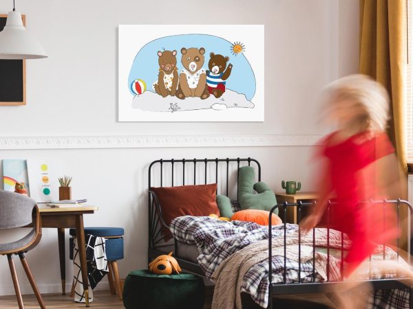 Canvas Print - Teddy Bears on the Beach (1 Part) Wide - Image 2
