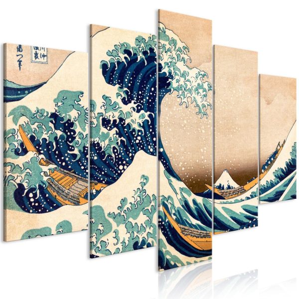 Canvas Print - The Great Wave off Kanagawa (5 Parts) Wide - Image 2