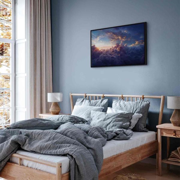Canvas Print - The Sun in Hiding: The Golden Face of the Sky Over a Cloudy Sea - Image 7