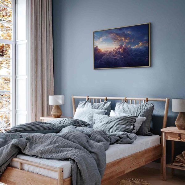 Canvas Print - The Sun in Hiding: The Golden Face of the Sky Over a Cloudy Sea - Image 11