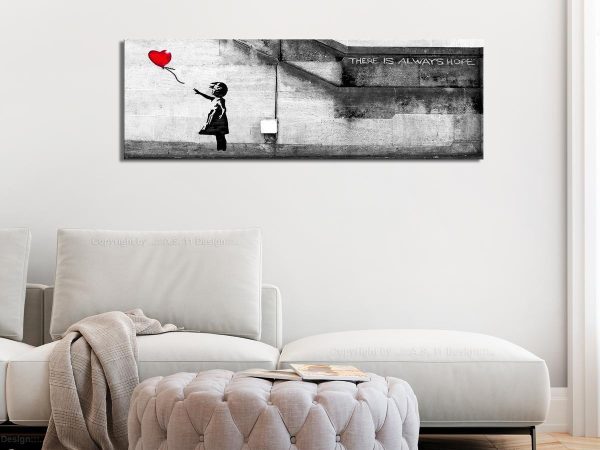 Canvas Print - There is Always Hope (1 Part) Narrow Red