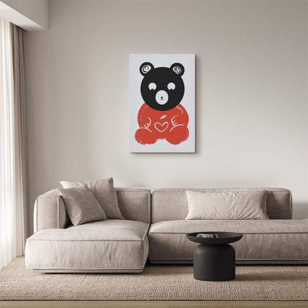 Canvas Print - Thoughtful Bear (1 Part) Vertical