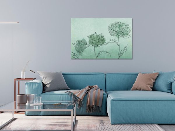 Canvas Print - Three Flowers (1 Part) Wide - Image 4