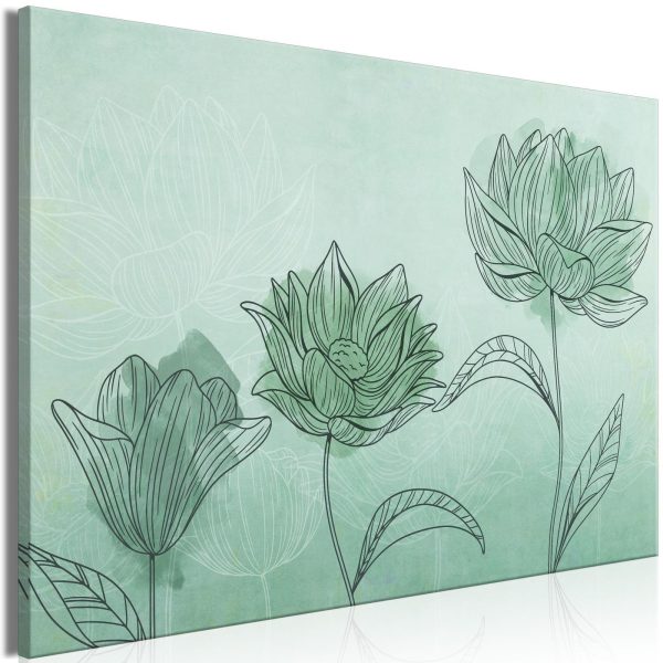 Canvas Print - Three Flowers (1 Part) Wide - Image 2