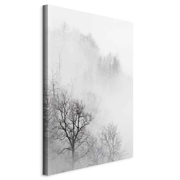 Canvas Print - Trees In The Fog (1 Part) Vertical