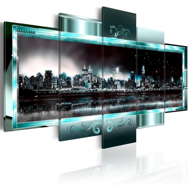 Canvas Print - Turquoise New York: Starry Night - Image 2