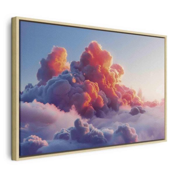 Canvas Print - Twilight Spectacle: Clouds in Shades of Pink and Violet - Image 3