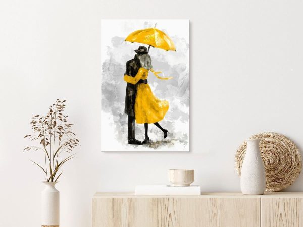 Canvas Print - Under Yellow Umbrella (1 Part) Vertical