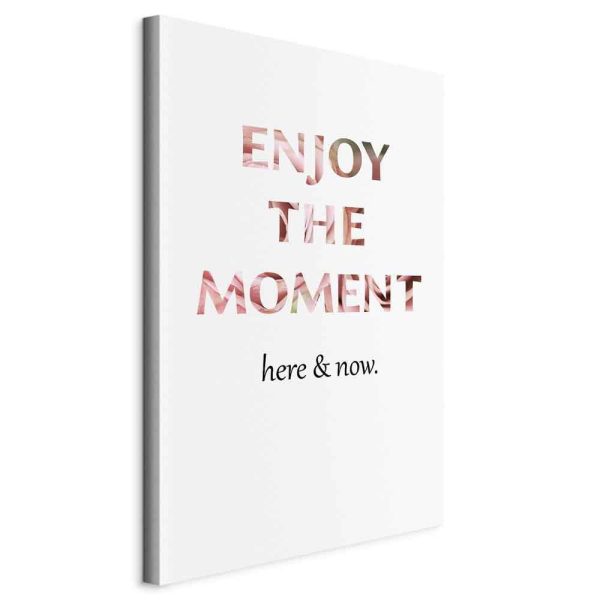 Canvas Print - Unique Moment (1-part) - English Text on White Background