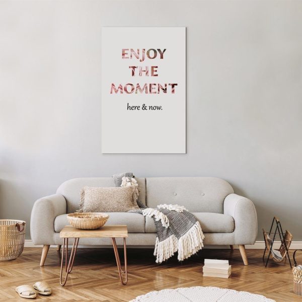 Canvas Print - Unique Moment (1-part) - English Text on White Background
