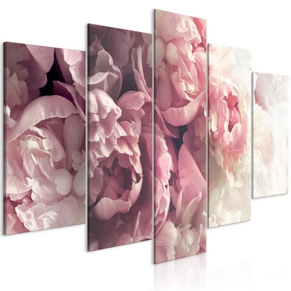 Canvas Print - Vintage Peonies (5 Parts) Wide - Image 2