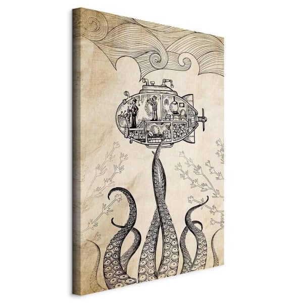 Canvas Print - Vintage Submarine (1 Part) Vertical