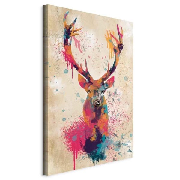 Canvas Print - Watercolor Deer (1 Part) Vertical