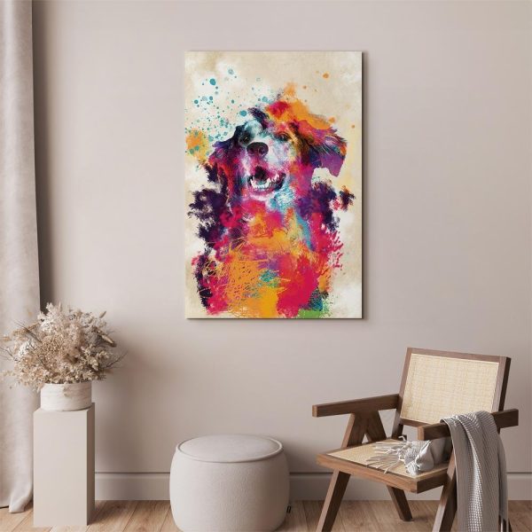 Canvas Print - Watercolor Dog (1 Part) Vertical