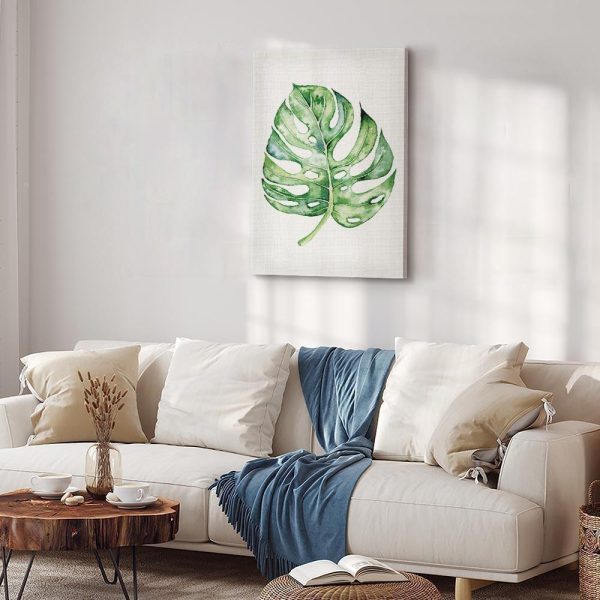 Canvas Print - Watercolor Monstera (1 Part) Vertical