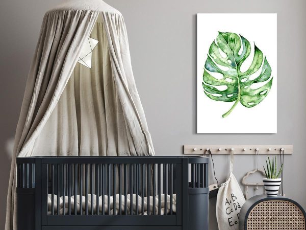 Canvas Print - Watercolor Monstera (1 Part) Vertical