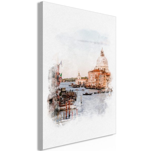 Canvas Print - Watercolour Venice (1 Part) Vertical - Image 2