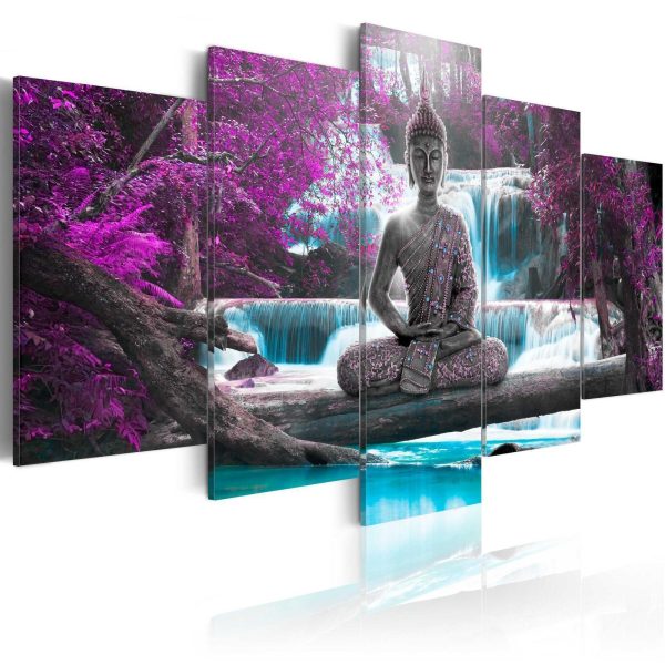Canvas Print - Waterfall and Buddha - Image 2
