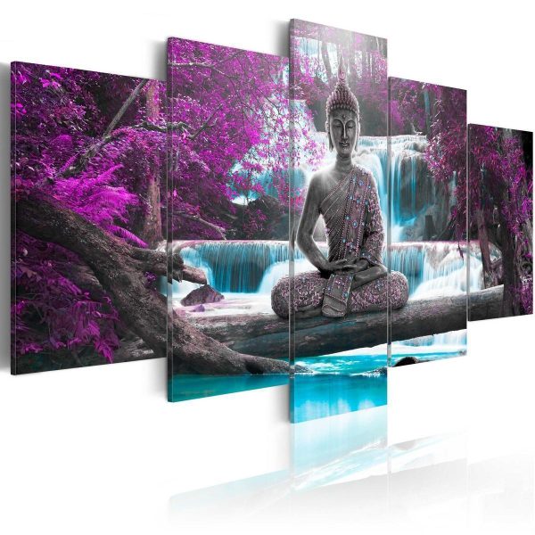 Canvas Print - Waterfall and Buddha