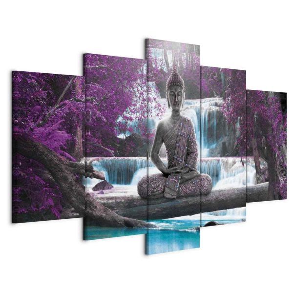 Canvas Print - Waterfall and Buddha