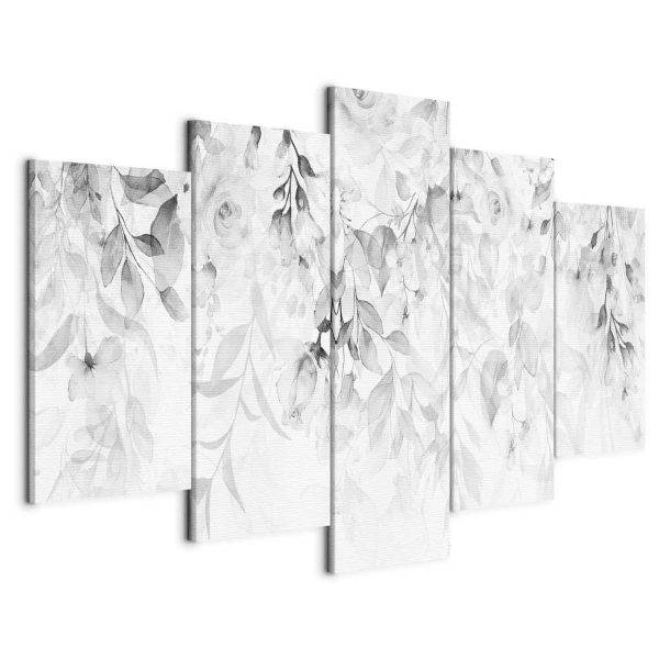Canvas Print - Waterfall of Roses (5 Parts) Wide - Third Variant